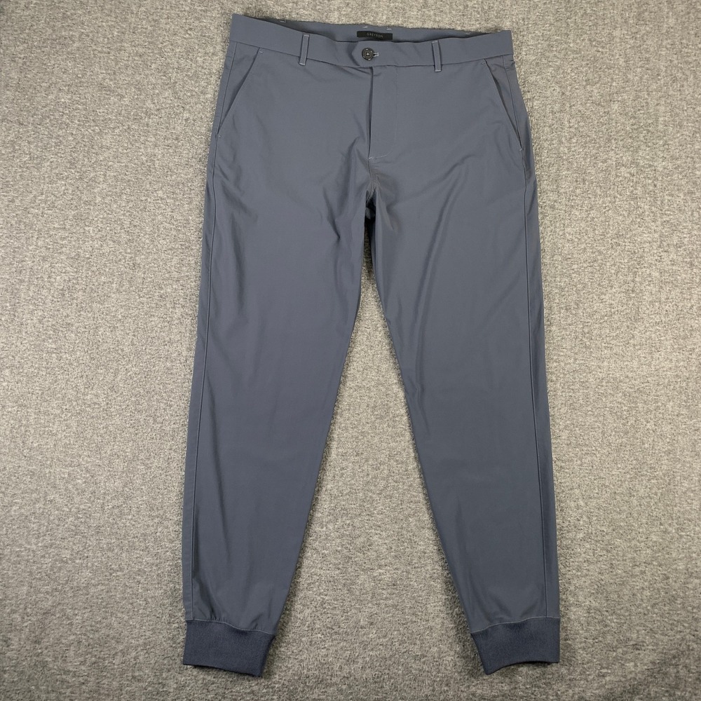 Greyson Montauk Joggers Men 36x30 Gray Performance Golf Stretch Preppy Modern